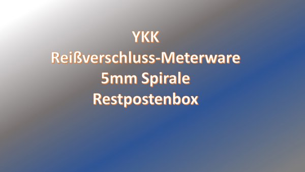 Bild von Restpostenbox YKK Endlosreißverschluss - 4 versch. Farben - 10m