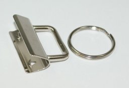 Bild von 30mm Rohlinge / Klemmschließe für Schlüsselanhänger - 10 Stück
