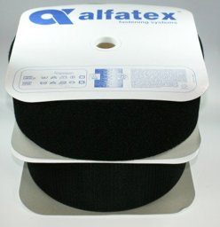 Bild von 25m Alfagrip Klettband (25m Haken- & 25m Flauschband) - 100mm breit - schwarz