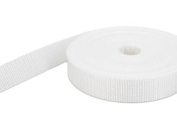 Zeige Details für 50m PP Gurtband - 40mm breit - 1,4mm stark - weiß (UV) Bild von 50m PP Gurtband - 40mm breit - 1,4mm stark - weiß (UV)
