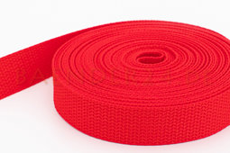 Zeige Details für 10m PP Gurtband - 25mm breit - 1,2mm stark - rot (UV) Bild von 10m PP Gurtband - 25mm breit - 1,2mm stark - rot (UV)