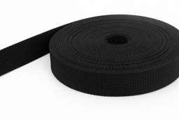 Zeige Details für 10m PP Gurtband - 20mm breit - 1,8mm stark - schwarz (UV) Bild von 10m PP Gurtband - 20mm breit - 1,8mm stark - schwarz (UV)