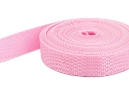Bild von 50m PP Gurtband - 25mm breit - 1,4mm stark - rosa (UV)