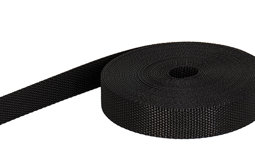 Bild von 50m Gurtband aus Polyamid, 1,3mm dick, 25mm breit, schwarz