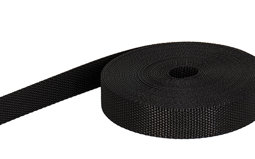 Zeige Details für 50m Gurtband aus Polyamid, 1,3mm dick, 25mm breit, schwarz Bild von 50m Gurtband aus Polyamid, 1,3mm dick, 25mm breit, schwarz