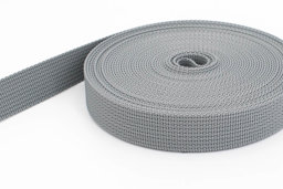 Zeige Details für 50m PP Gurtband - 25mm breit - 1,8mm stark - grau (UV) Bild von 50m PP Gurtband - 25mm breit - 1,8mm stark - grau (UV)