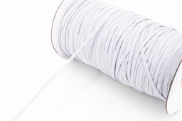 Zeige Details für 3mm Gummiband flach - 1mm dick - weiß - 180m Rolle Bild von 3mm Gummiband flach - 1mm dick - weiß - 180m Rolle