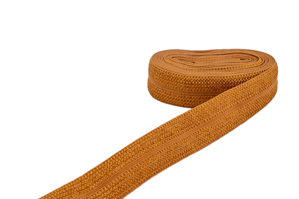 Bild von 3m Elastisches Schrägband - Polyamid - 20mm breit - goldbraun