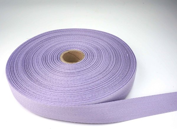Bild von 50m Rolle Köperband aus Baumwolle - 20mm breit - flieder