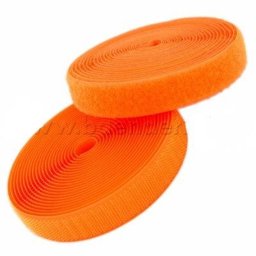 Zeige Details für 25m Klettband (Flausch & Haken), 20mm breit, Farbe: neonorange  - zum Aufnähen Bild von 25m Klettband (Flausch & Haken), 20mm breit, Farbe: neonorange  - zum Aufnähen