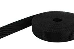 Bild von 10m PP Gurtband - 15mm breit - 1,4mm stark - schwarz (UV)