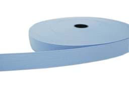 Bild von 20mm breites Gummiband aus Polyester - 25m Rolle - hellblau