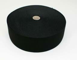 Bild von 60mm breites Gummiband aus Polyester - 25m Rolle - schwarz