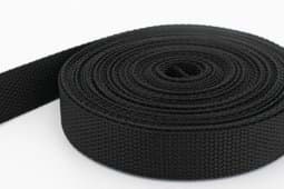 Zeige Details für 10m PP Gurtband - 15mm breit - 1,2mm stark - schwarz (UV) Bild von 10m PP Gurtband - 15mm breit - 1,2mm stark - schwarz (UV)