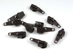 Bild von Zipper Autolock fuer 5mm Reißverschluesse, Farbe: dunkelbraun, 10 Stueck