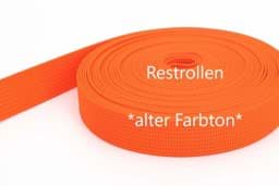 Bild von Restpostenbox 30mm breites PP-Gurtband 1,8mm, 20m - orange (alter Farbton) (UV)