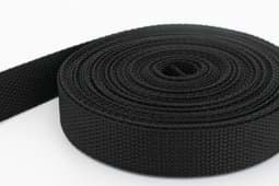 Zeige Details für 10m PP Gurtband - 20mm breit - 1,2mm stark - schwarz (UV) Bild von 10m PP Gurtband - 20mm breit - 1,2mm stark - schwarz (UV)