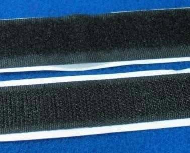 Bild von 10m selbstklebendes Klettband (10m Flausch & 10m Haken) - 25mm breit - Farbe: schwarz