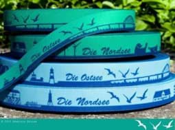 Zeige Details für 1m SKYLINE Webband - 16mm breit - NORDSEE blau Bild von 1m SKYLINE Webband - 16mm breit - NORDSEE blau