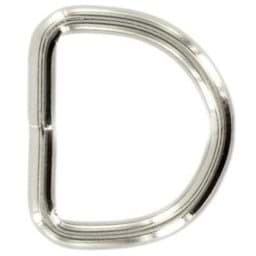 Zeige Details für 16mm D-Ringe geschweißt aus Stahl, vernickelt, 10 Stück Bild von 16mm D-Ringe geschweißt aus Stahl, vernickelt, 10 Stück
