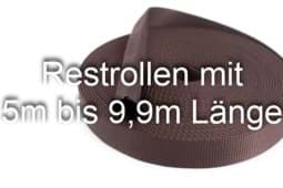 Zeige Details für Restrollen 25mm breites Schlauchgurtband, 25m - dunkelbraun (UV) Bild von Restrollen 25mm breites Schlauchgurtband, 25m - dunkelbraun (UV)