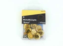 Zeige Details für Metallknöpfe - 17mm - goldfarben - 8 Stück Bild von Metallknöpfe - 17mm - goldfarben - 8 Stück