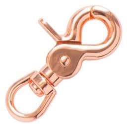 Zeige Details für Scherenkarabiner mit 12mm Rundwirbel - 6,1cm lang - Rosegold - 1 Stück Bild von Scherenkarabiner mit 12mm Rundwirbel - 6,1cm lang - Rosegold - 1 Stück
