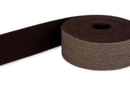 Zeige Details für *Abverkauf* 1m Gürtelband / Taschenband - 40mm breit - Fischgrät braun 255 Bild von *Abverkauf* 1m Gürtelband / Taschenband - 40mm breit - Fischgrät braun 255