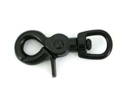 Zeige Details für Scherenkarabiner 6,4cm lang - 12mm Rundwirbel - Schwarz - 1 Stück Bild von Scherenkarabiner 6,4cm lang - 12mm Rundwirbel - Schwarz - 1 Stück