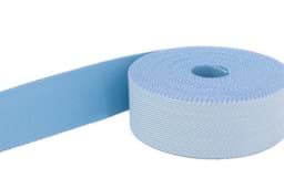 Zeige Details für 1m Gürtelband / Taschenband - 40mm breit - weiß / hellblau schräg gestreift Bild von 1m Gürtelband / Taschenband - 40mm breit - weiß / hellblau schräg gestreift