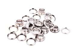 Zeige Details für Ösen mit Scheiben - 16mm - Farbe: silber - 10 Stück Bild von Ösen mit Scheiben - 16mm - Farbe: silber - 10 Stück