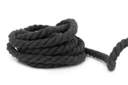 Zeige Details für 3m Baumwollkordel - 12mm dick - gedreht - dunkelgrau Bild von 3m Baumwollkordel - 12mm dick - gedreht - dunkelgrau