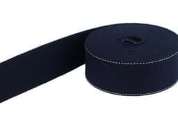 Zeige Details für 1m Gürtelband / Taschenband - aus recyceltem Garn - 39mm breit - dunkelblau Bild von 1m Gürtelband / Taschenband - aus recyceltem Garn - 39mm breit - dunkelblau