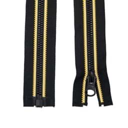 Zeige Details für Reißverschluss teilbar - 60cm lang - Schwarz mit Zierfaden - 1 Stück Bild von Reißverschluss teilbar - 60cm lang - Schwarz mit Zierfaden - 1 Stück