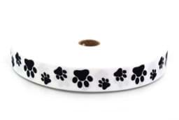Zeige Details für Bedrucktes Band / Ripsband - 25mm - Pfötchen schwarz - 1m Bild von Bedrucktes Band / Ripsband - 25mm - Pfötchen schwarz - 1m