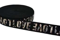 Zeige Details für Gummiband LOVE Schlangenmuster - 38mm breit - 1m Bild von Gummiband LOVE Schlangenmuster - 38mm breit - 1m