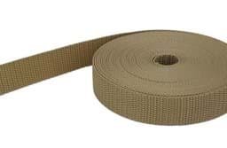 Zeige Details für 10m PP Gurtband - 25mm breit - 1,4mm stark - sandgold (UV) Bild von 10m PP Gurtband - 25mm breit - 1,4mm stark - sandgold (UV)