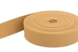 Zeige Details für 50m PP Gurtband - 15mm breit - 1,4mm stark - dunkelbeige (UV) Bild von 50m PP Gurtband - 15mm breit - 1,4mm stark - dunkelbeige (UV)
