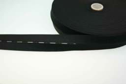 Zeige Details für Knopflochgummiband / Lochgummi - schwarz - 25mm breit - 25m Rolle Bild von Knopflochgummiband / Lochgummi - schwarz - 25mm breit - 25m Rolle
