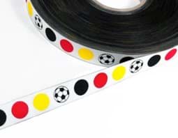Zeige Details für 1m Webband - Fußball Deutschland - 17mm breit Bild von 1m Webband - Fußball Deutschland - 17mm breit