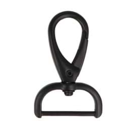 Zeige Details für Karabinerhaken schwarz matt - 5,3cm lang - 25mm Durchlass - 1 Stück Bild von Karabinerhaken schwarz matt - 5,3cm lang - 25mm Durchlass - 1 Stück