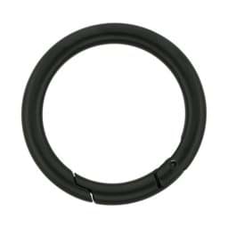 Zeige Details für 38mm Rundring (Innenmaß) - mit Federverschluss - schwarz matt- 10 Stück Bild von 38mm Rundring (Innenmaß) - mit Federverschluss - schwarz matt- 10 Stück