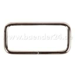 Zeige Details für Schlaufe / Vierkantring - aus Stahl - vernickelt - 25mm Durchlass - 10 Stück Bild von Schlaufe / Vierkantring - aus Stahl - vernickelt - 25mm Durchlass - 10 Stück