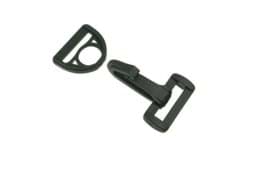 Zeige Details für Plastikkarabiner, 30mm breit, Farbe: schwarz - 10 Stück Bild von Plastikkarabiner, 30mm breit, Farbe: schwarz - 10 Stück