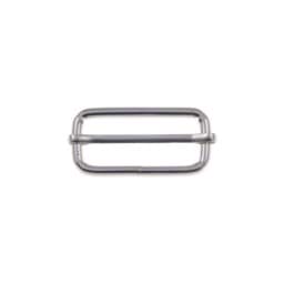 Zeige Details für Regulator / Schieber aus Stahl - 40x16x3mm - für 40mm Gurtband - 50 Stück Bild von Regulator / Schieber aus Stahl - 40x16x3mm - für 40mm Gurtband - 50 Stück