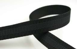 Zeige Details für 10m mittig gummiertes PP-Gurtband - 25mm breit - schwarz Bild von 10m mittig gummiertes PP-Gurtband - 25mm breit - schwarz