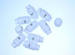 Zeige Details für Kordelstopper - Zylinderform für 5mm Schnüre - weiß - 10 Stück Bild von Kordelstopper - Zylinderform für 5mm Schnüre - weiß - 10 Stück