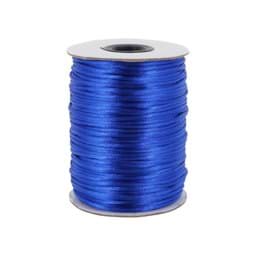 Zeige Details für 100m Rolle Satinkordel -  2mm stark - Farbe: blau Bild von 100m Rolle Satinkordel -  2mm stark - Farbe: blau