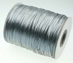 Zeige Details für 100m Rolle Satinkordel -  2mm stark - Farbe: grau Bild von 100m Rolle Satinkordel -  2mm stark - Farbe: grau