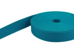 Zeige Details für 10m PP Gurtband - 15mm breit - 1,4mm stark - petrol (UV) Bild von 10m PP Gurtband - 15mm breit - 1,4mm stark - petrol (UV)